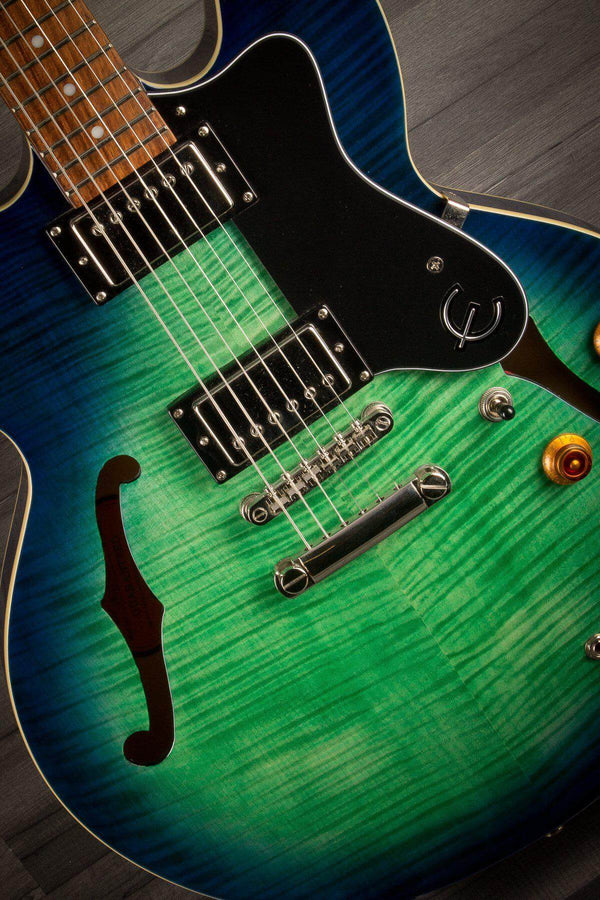 Epiphone Electric Guitar USED - Epiphone Dot Deluxe Aquamarine