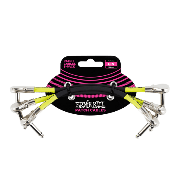 Ernie Ball Accessories Ernie Ball 6" Patch Cable - 3 Pack Black