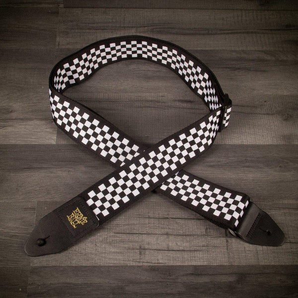 Ernie Ball Accessories Ernie Ball Checkered Jacquard Strap Black/White