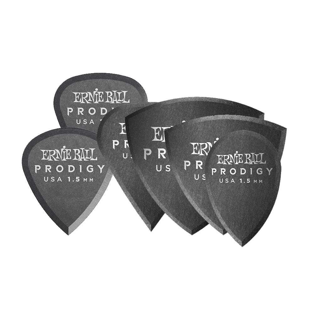 Ernie Ball 1.5mm Black Multipack Prodigy Picks 6-Pack