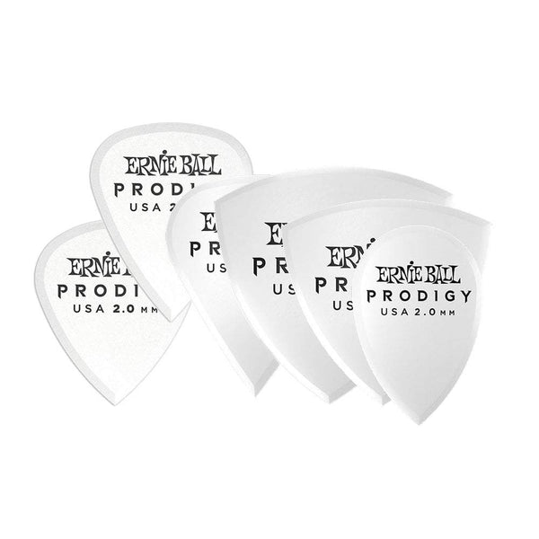Ernie Ball 2.0mm White Multipack Prodigy Picks 6-Pack - MusicStreet