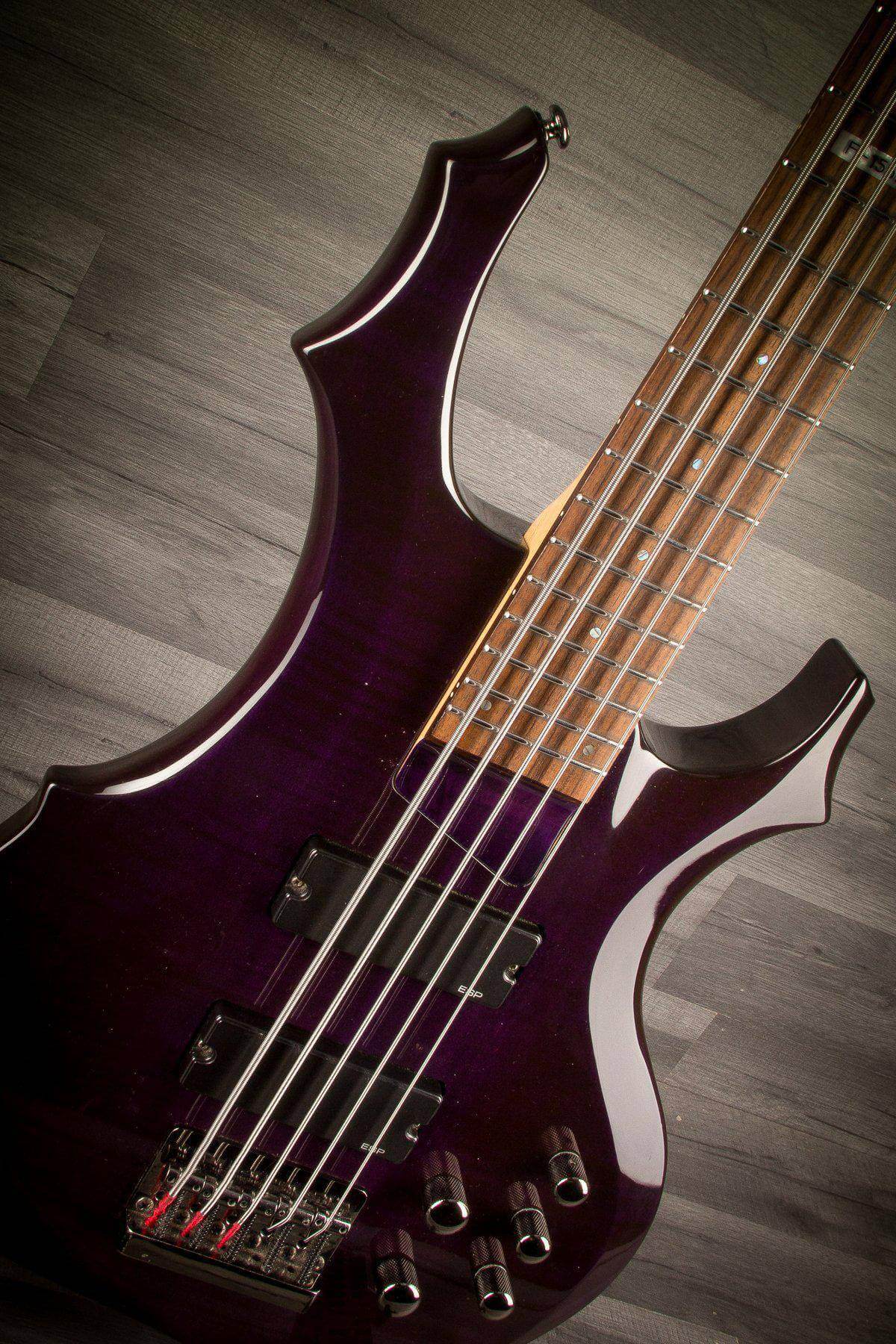 USED - ESP LTD F-155DX Dark See Thru Purple - MusicStreet