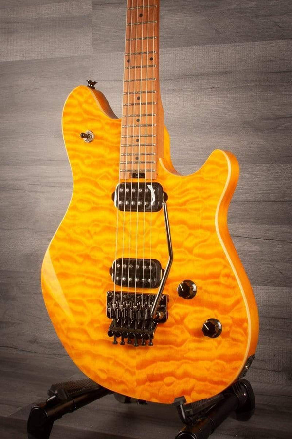 EVH Electric Guitar USED - EVH Wolfgang Wg Standard QM Transparent Amber