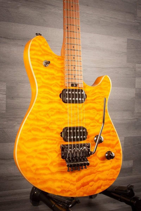 EVH Electric Guitar USED - EVH Wolfgang Wg Standard QM Transparent Amber