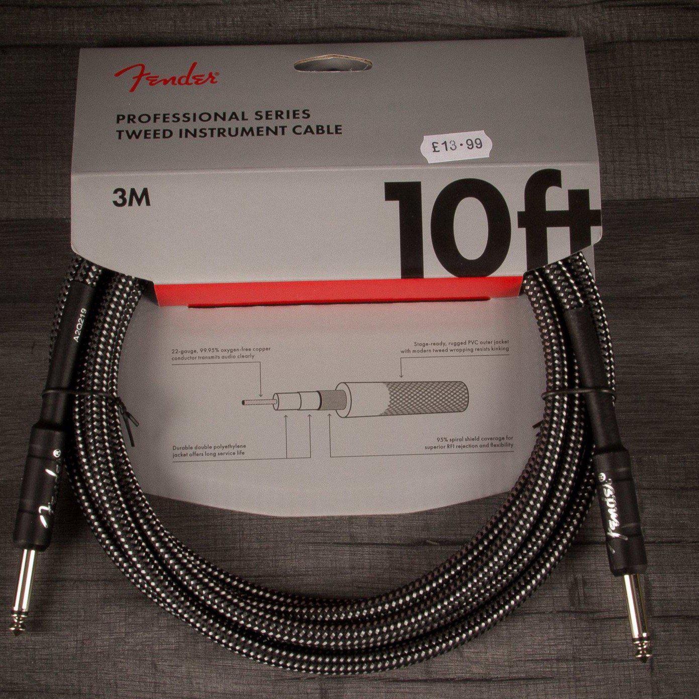 Fender Accessories Fender Professional Series 10' Instrument Cable Tweed