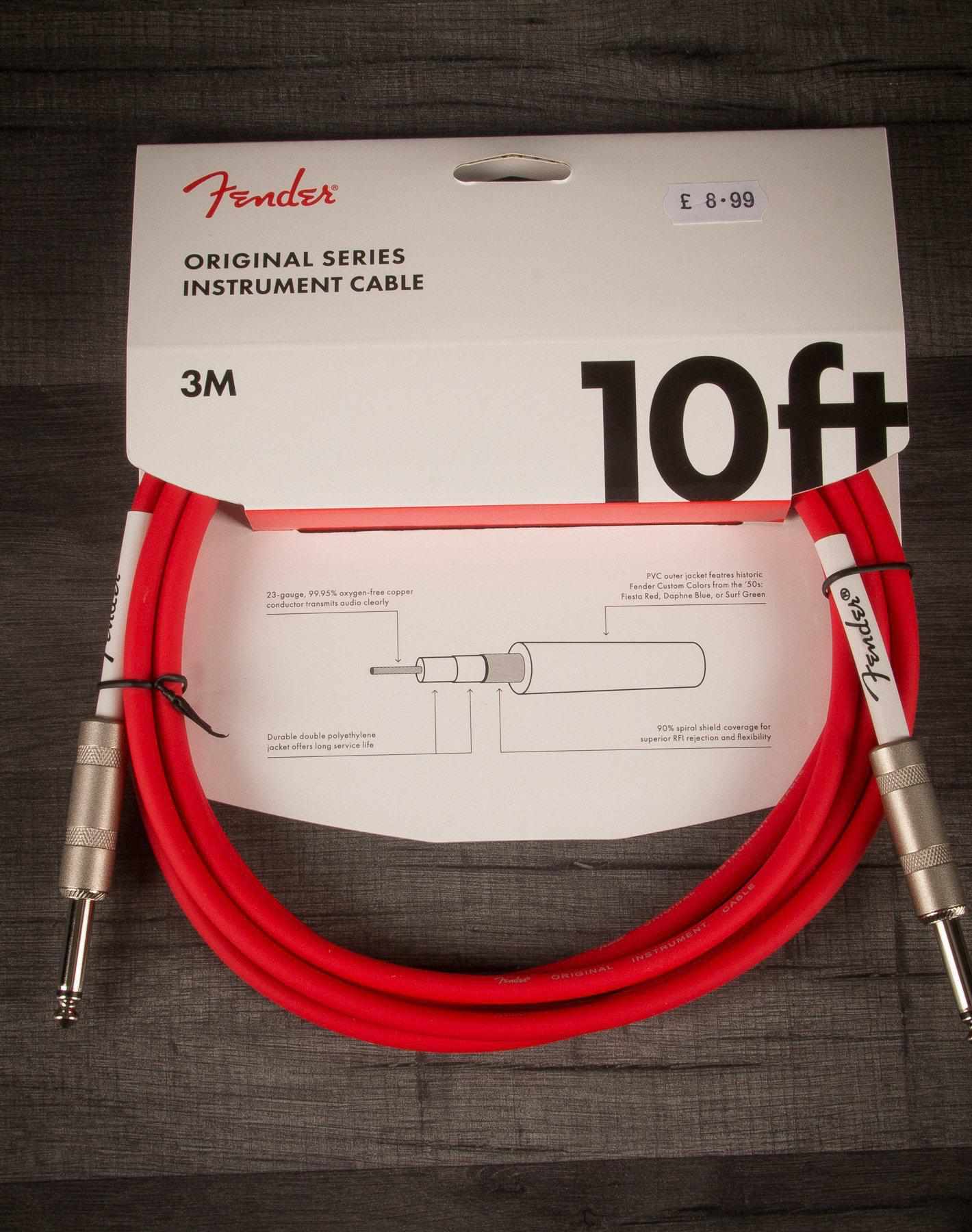 Fender Accessories Fiesta Red Fender 10ft Original Series Instrument Cable