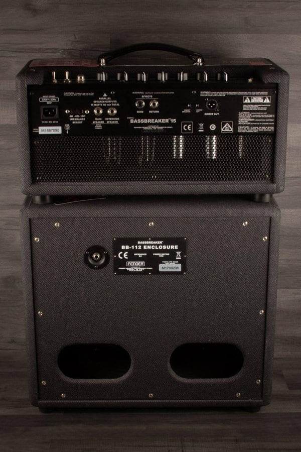 Fender Amplifier USED - Fender Bassbreaker 15 - 15W Valve Guitar Amp Head & BB115 Cab