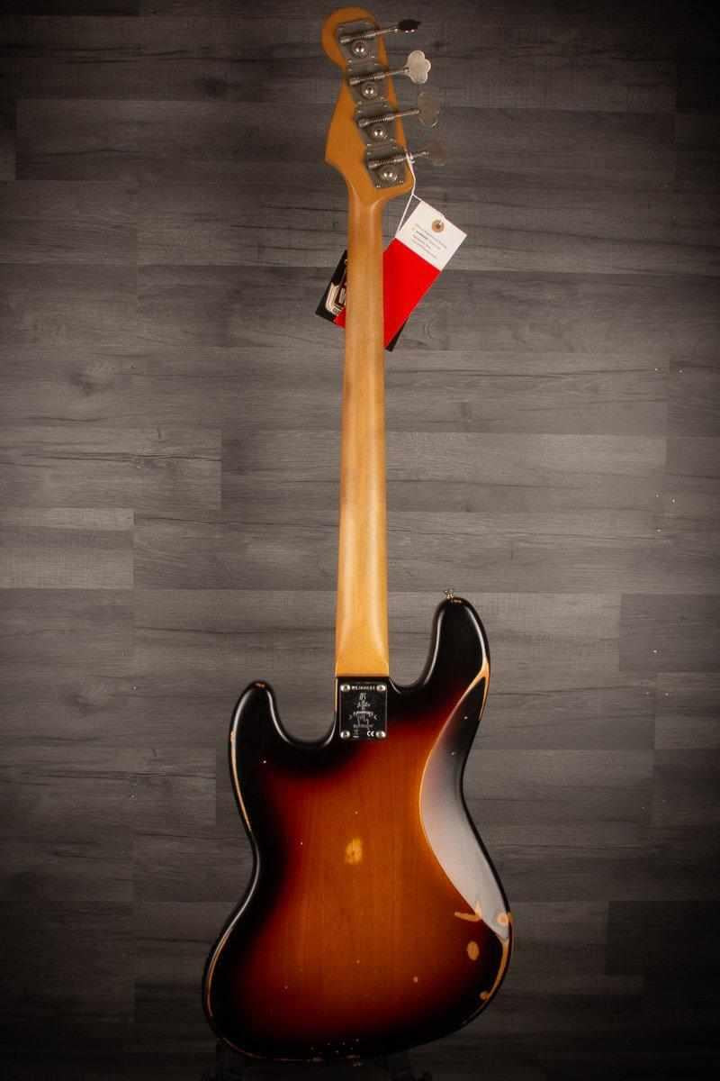 Fender 60th Anniversary Road Worn '60s Jazz Bass Guitar, 3-Tone Sunburst