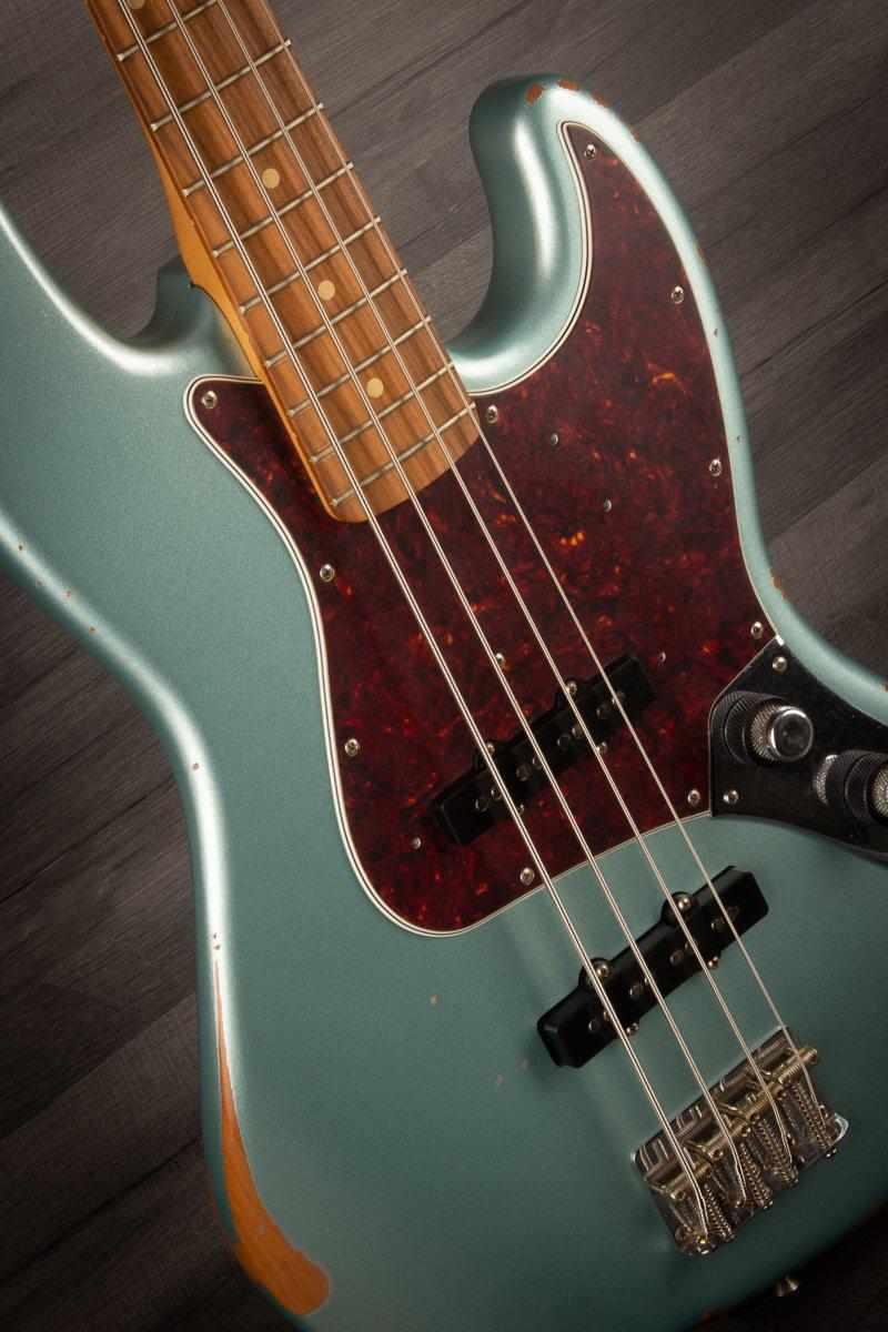Fender 60th Anniversary Road Worn '60s Jazz Bass Guitar - Firemist Silver