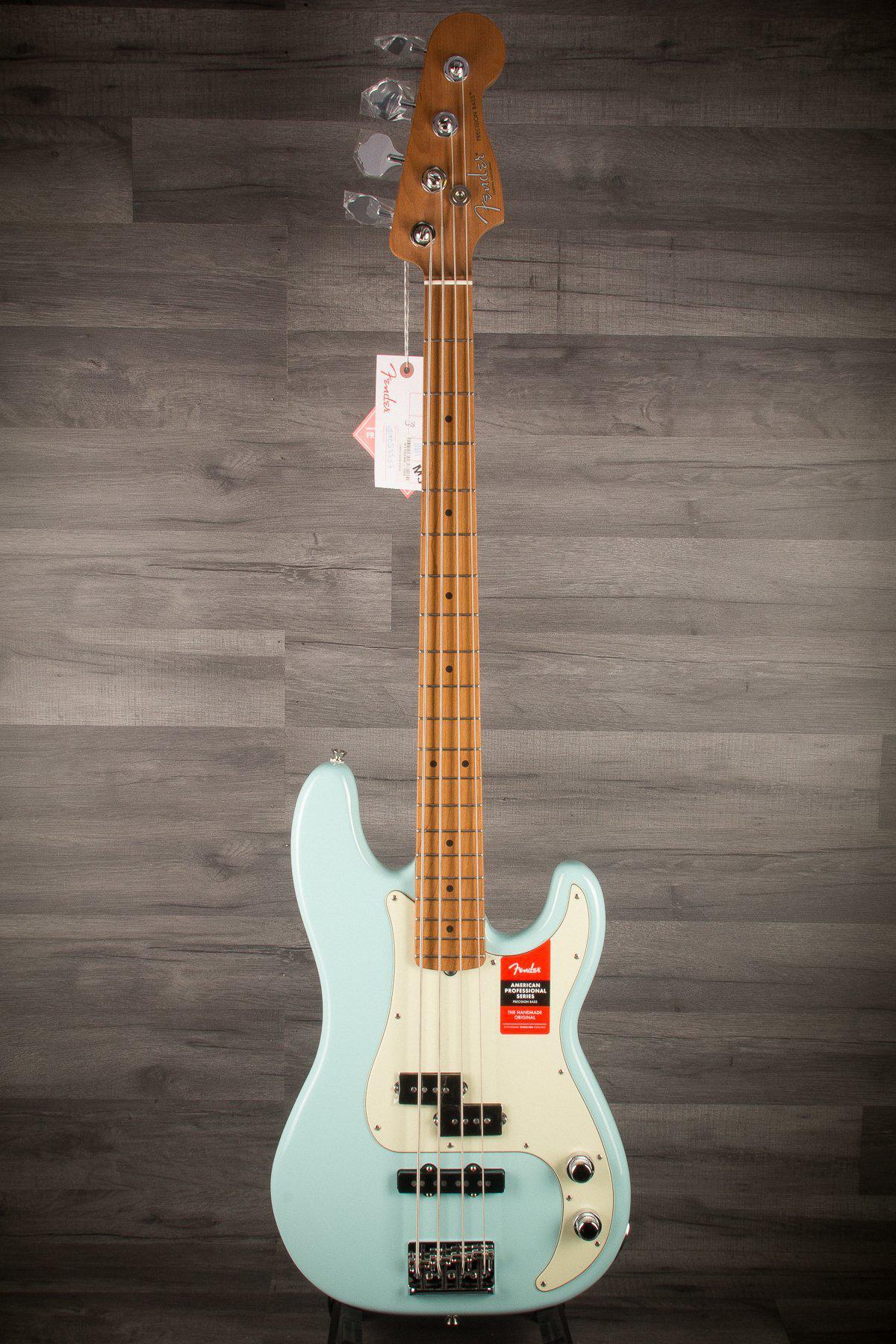 Fender Bass Guitar Fender - Limited Edition American Professional Precision Bass Roasted Daphne Blue
