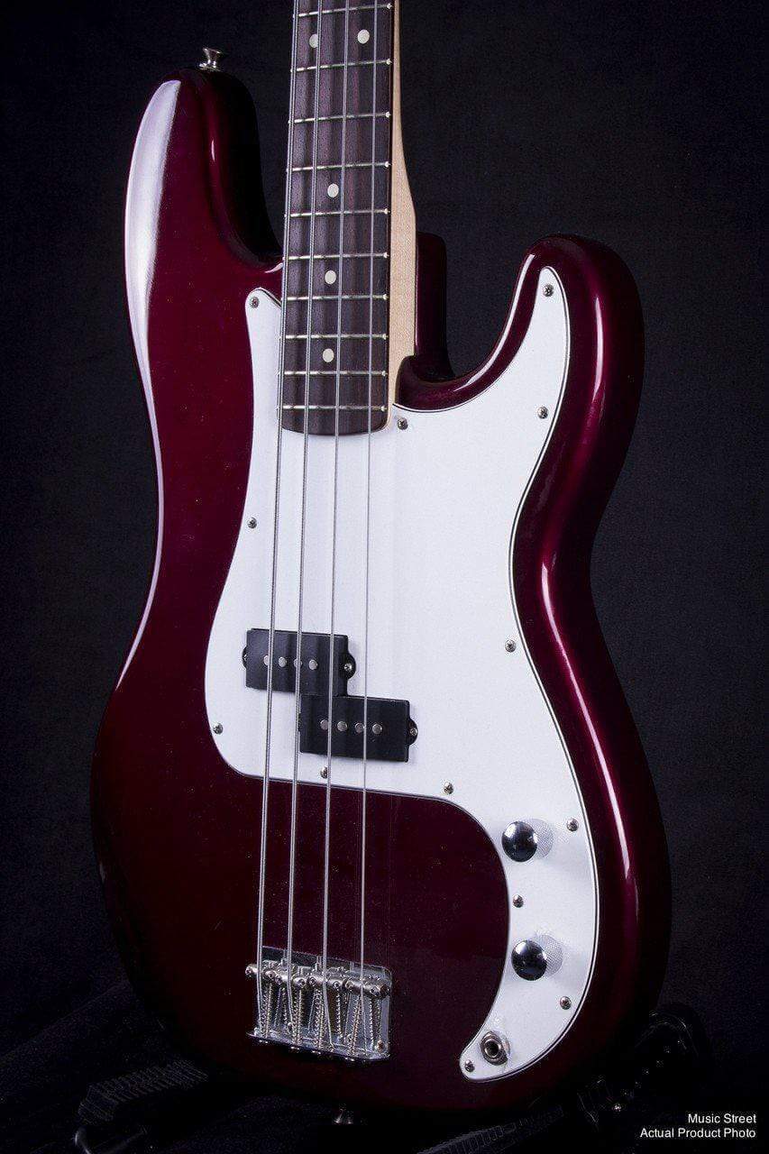 USED - Fender Standard P Bass Rosewood - Candy Apple Red (2008) W/ Hiscox Hard Case