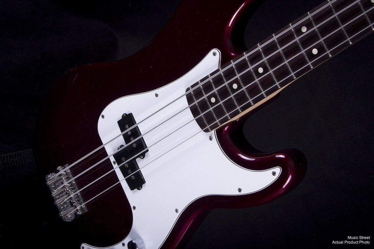 USED - Fender Standard P Bass Rosewood - Candy Apple Red (2008) W/ Hiscox Hard Case