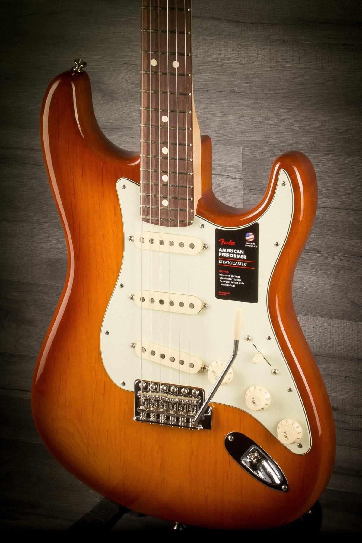 Fender American Performer Stratocaster Electric Guitar - Honey Burst