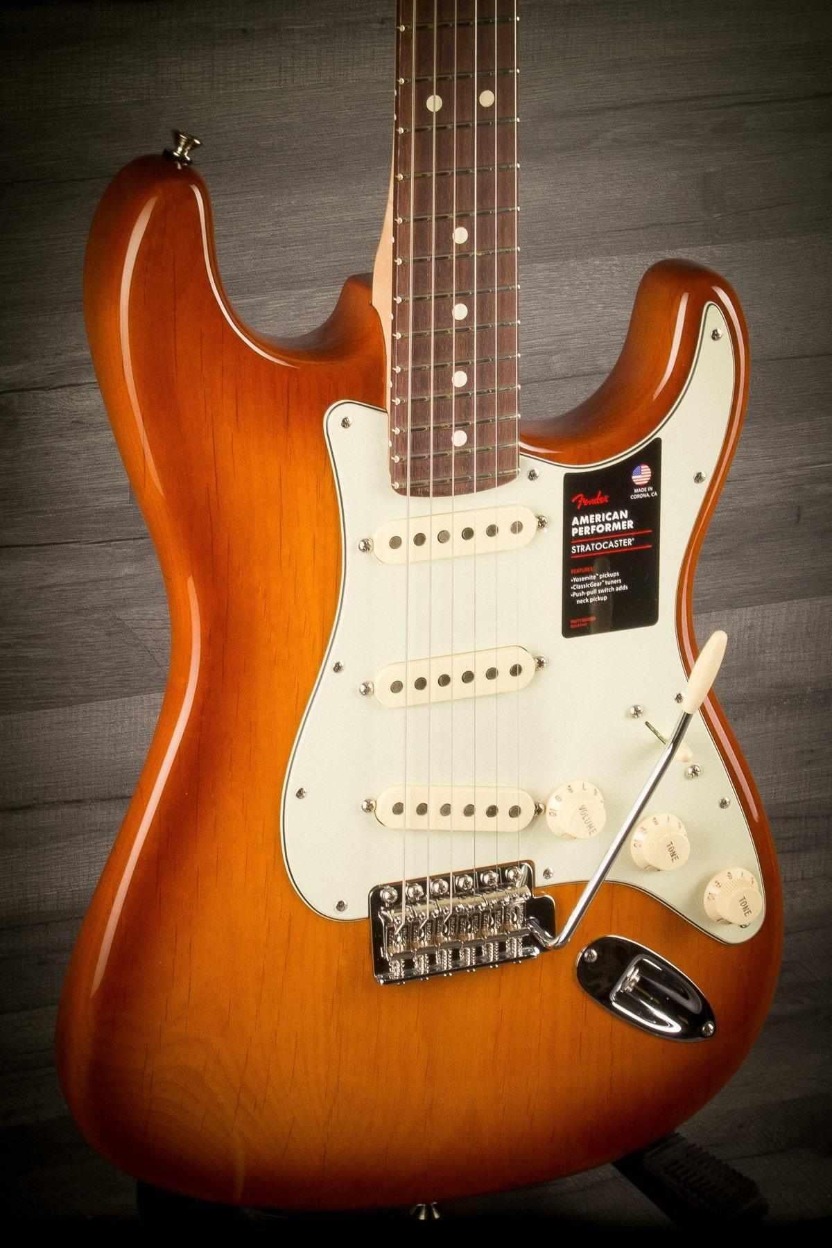 Fender American Performer Stratocaster Electric Guitar - Honey Burst
