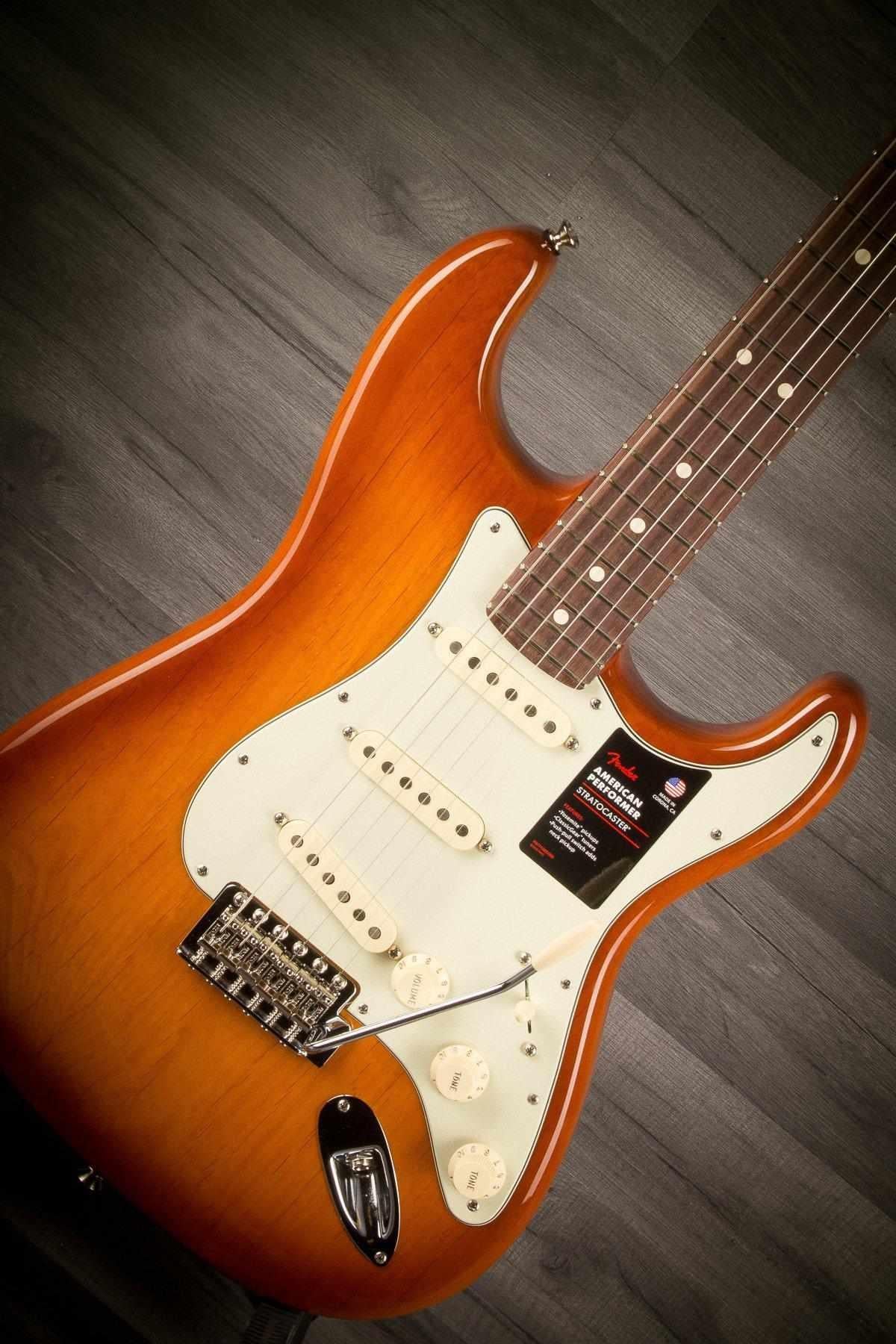 Fender American Performer Stratocaster Electric Guitar - Honey Burst