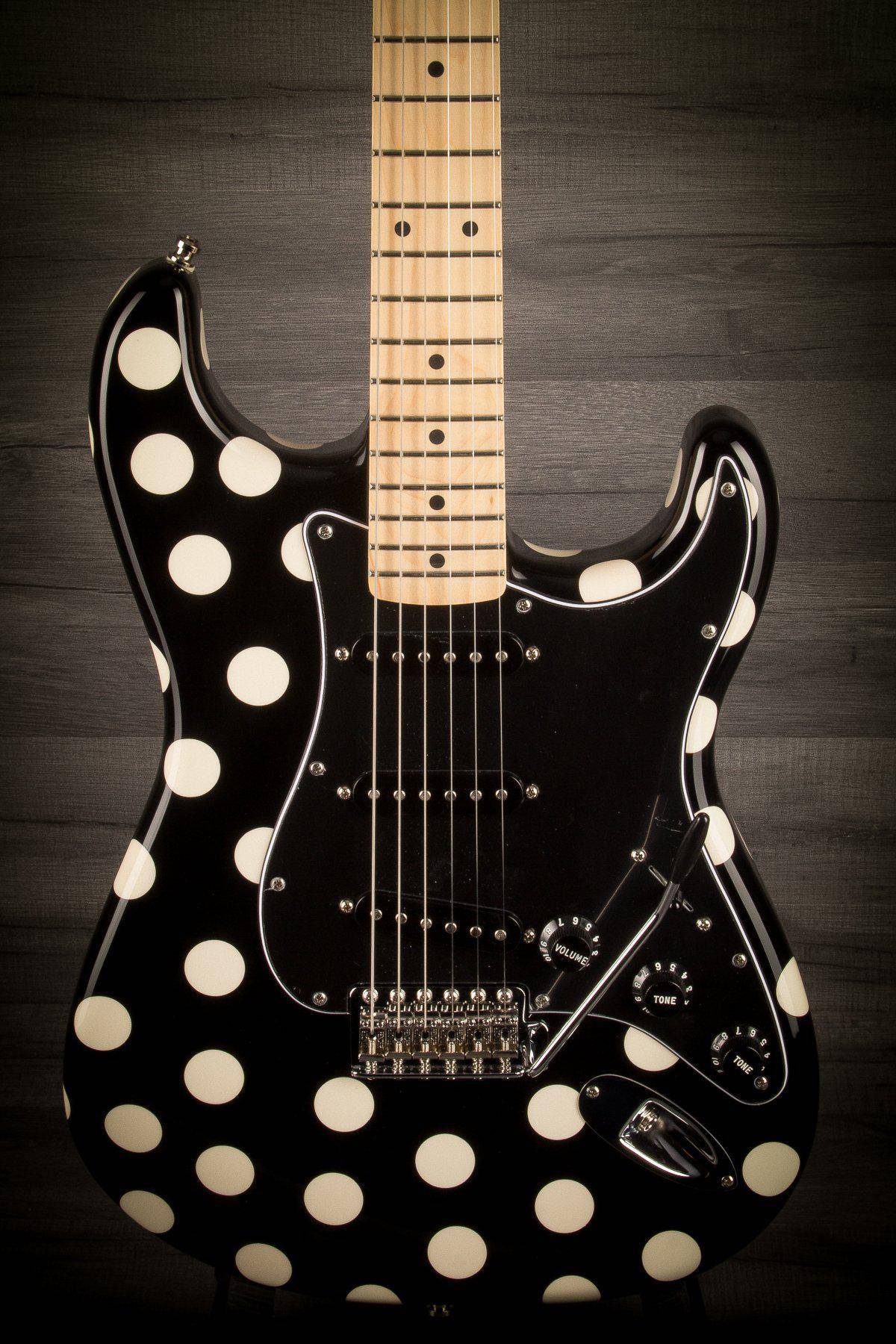 Fender Buddy Guy Polka Dot Stratocaster MN - Black/White Dots - MusicStreet