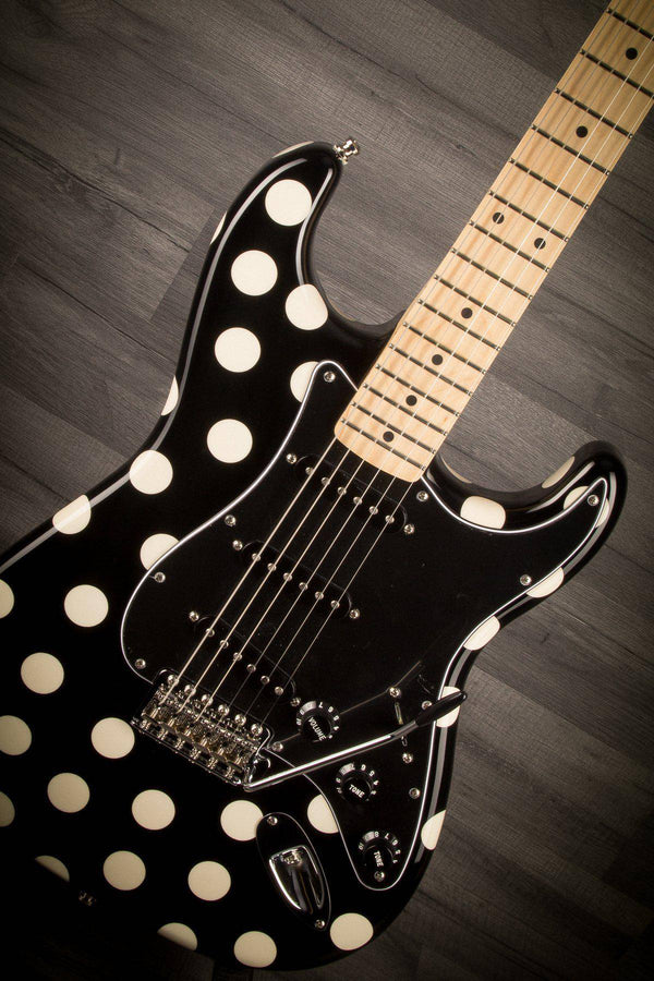 Fender Buddy Guy Polka Dot Stratocaster MN - Black/White Dots - MusicStreet