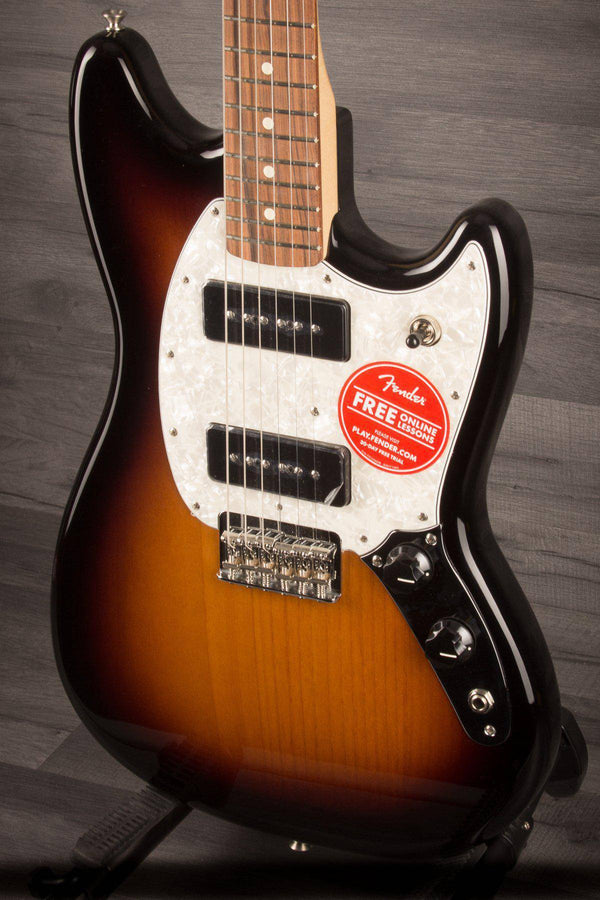 Fender Mustang 90 Electric Guitar, Pau Ferro, 2-Tone Sunburst - MusicStreet