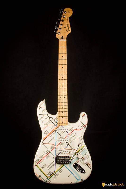 USED - Fender Stratocaster Made In Mexico - Limited Edition London Underground Map