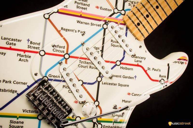 USED - Fender Stratocaster Made In Mexico - Limited Edition London Underground Map