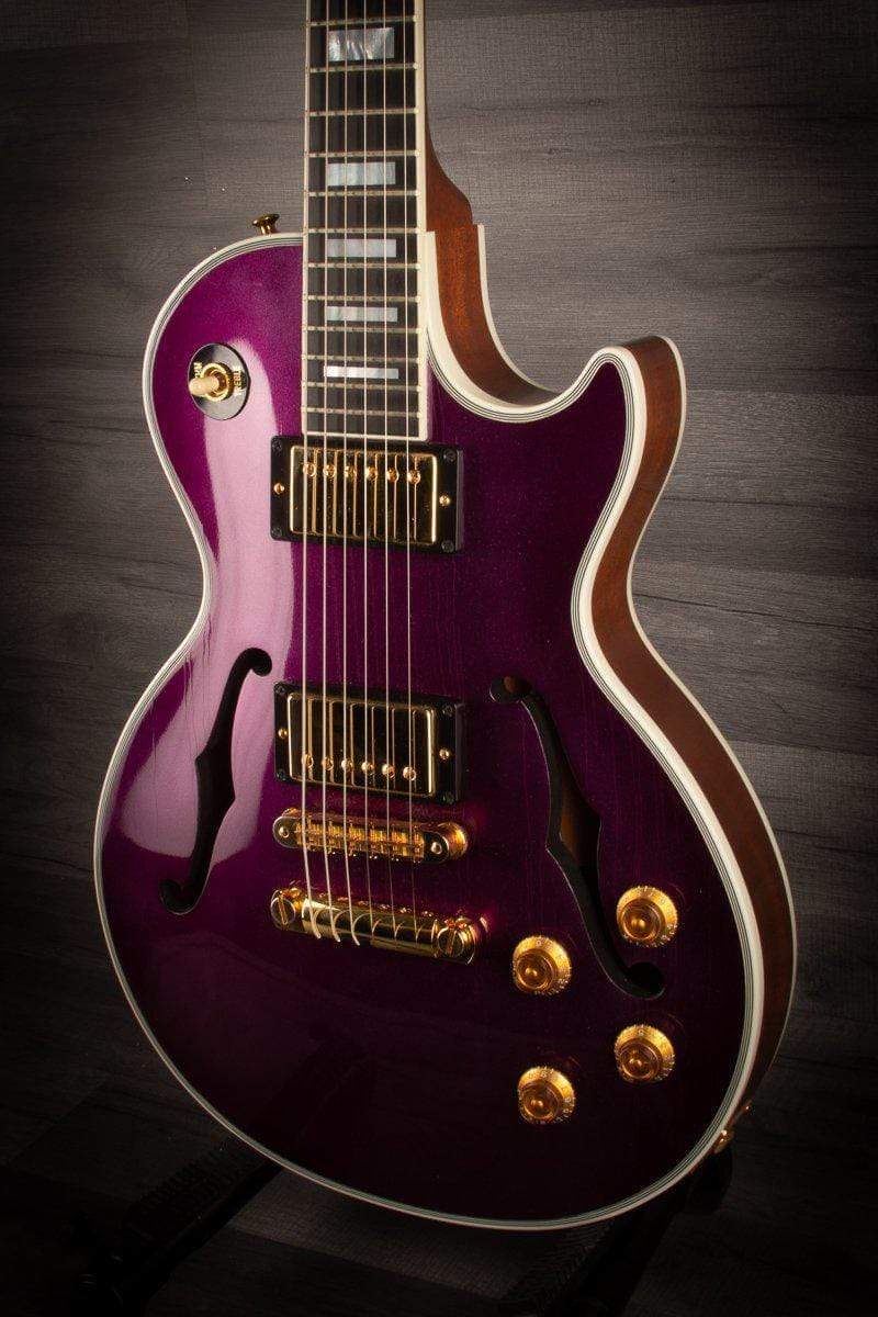 USED - Gibson Custom Shop ES Les Paul Florentine Grape Sparkle