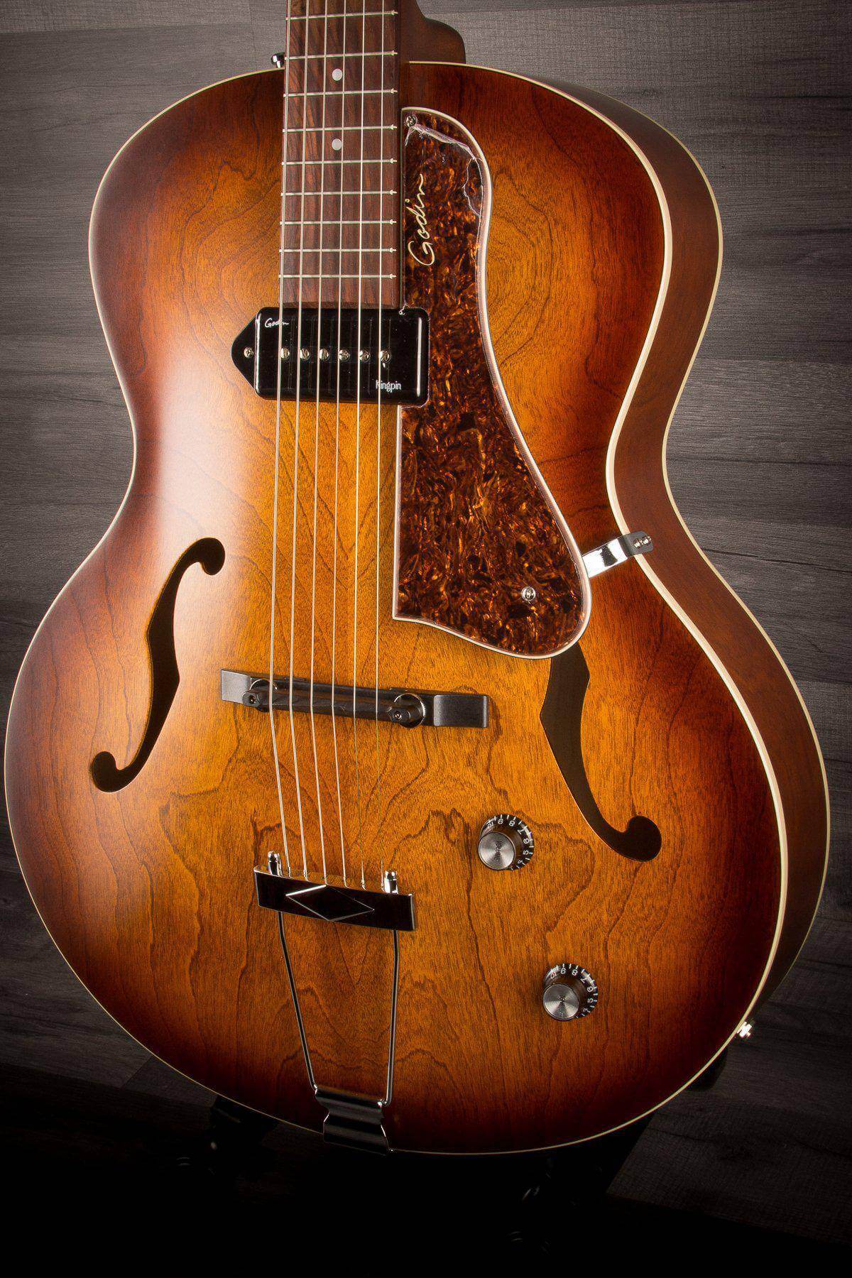 Godin 5Th Avenue Kingpin P90 Cognac Burst - MusicStreet