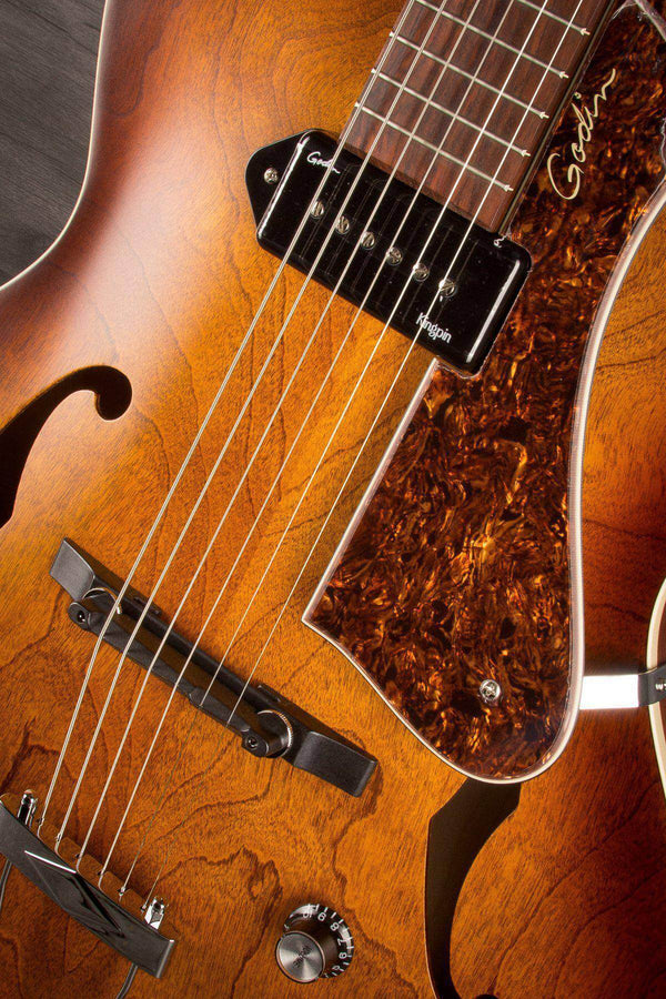 Godin 5Th Avenue Kingpin P90 Cognac Burst - MusicStreet