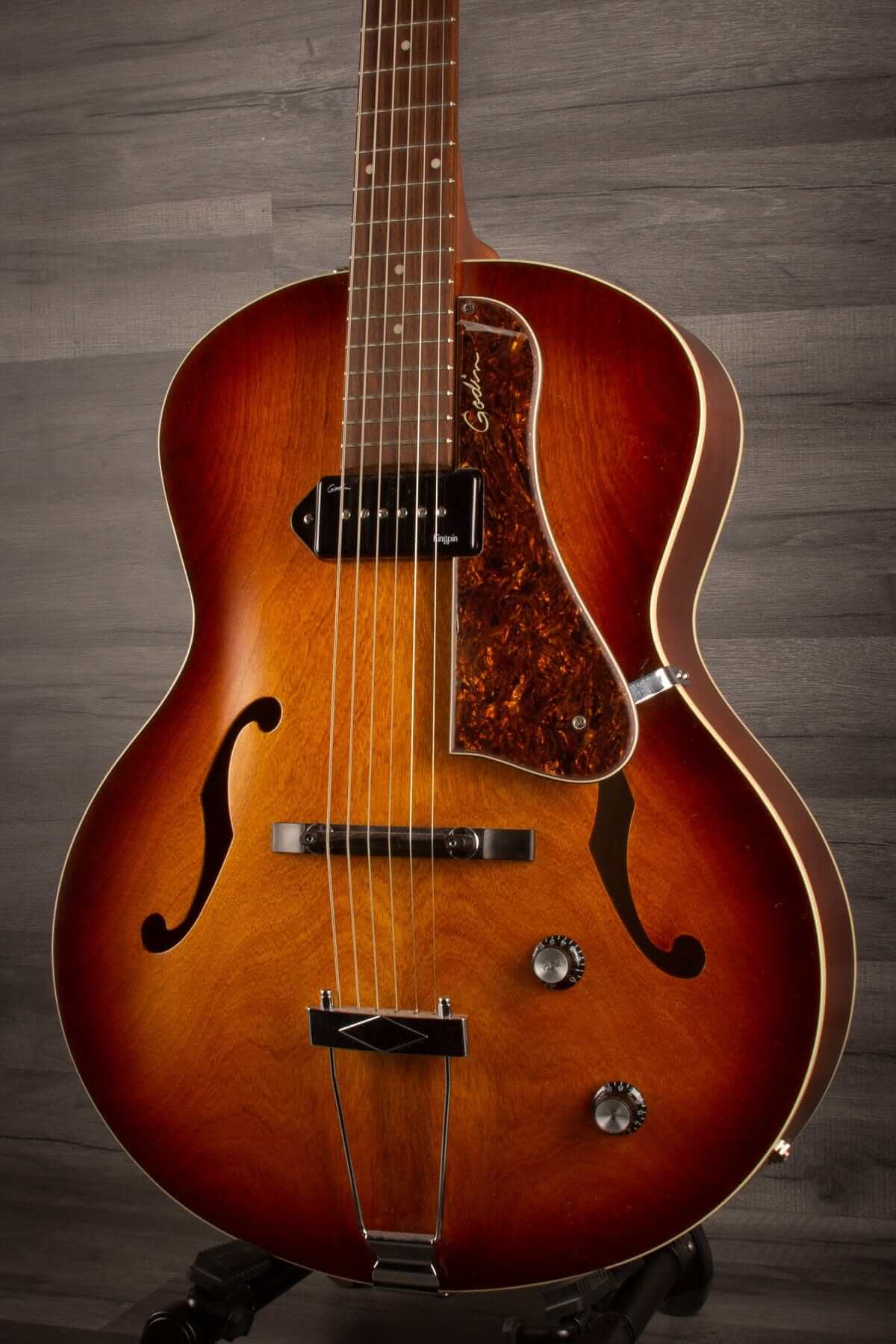 USED - Godin 5Th Avenue Kingpin P90 - Cognac Burst