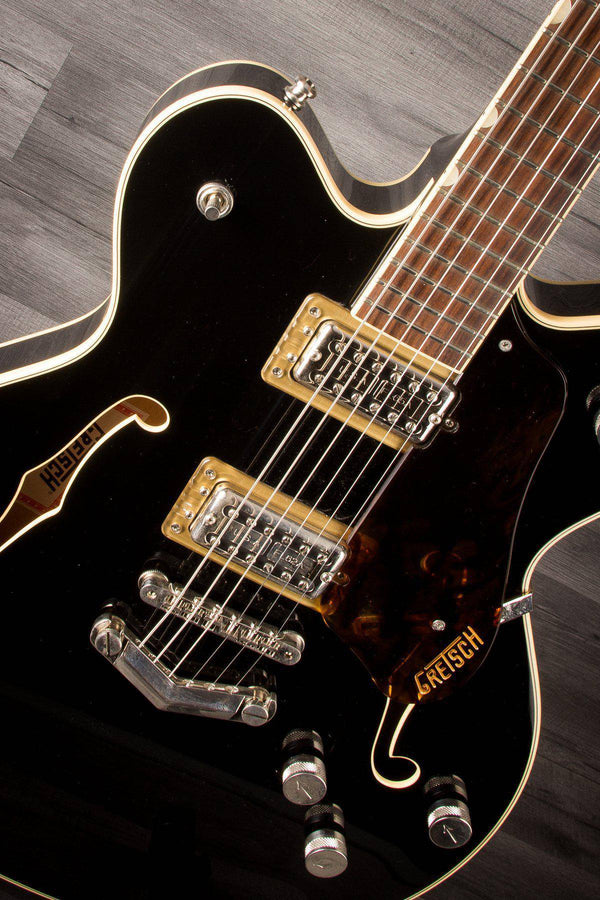 Gretsch G6609 Players Edition Broadkaster CB w/ V-Stoptail - Black - MusicStreet