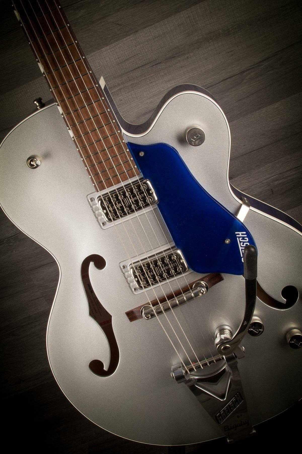 USED - Gretsch G6118T Players Edition Anniversary Iridium Silver & Azure Metallic
