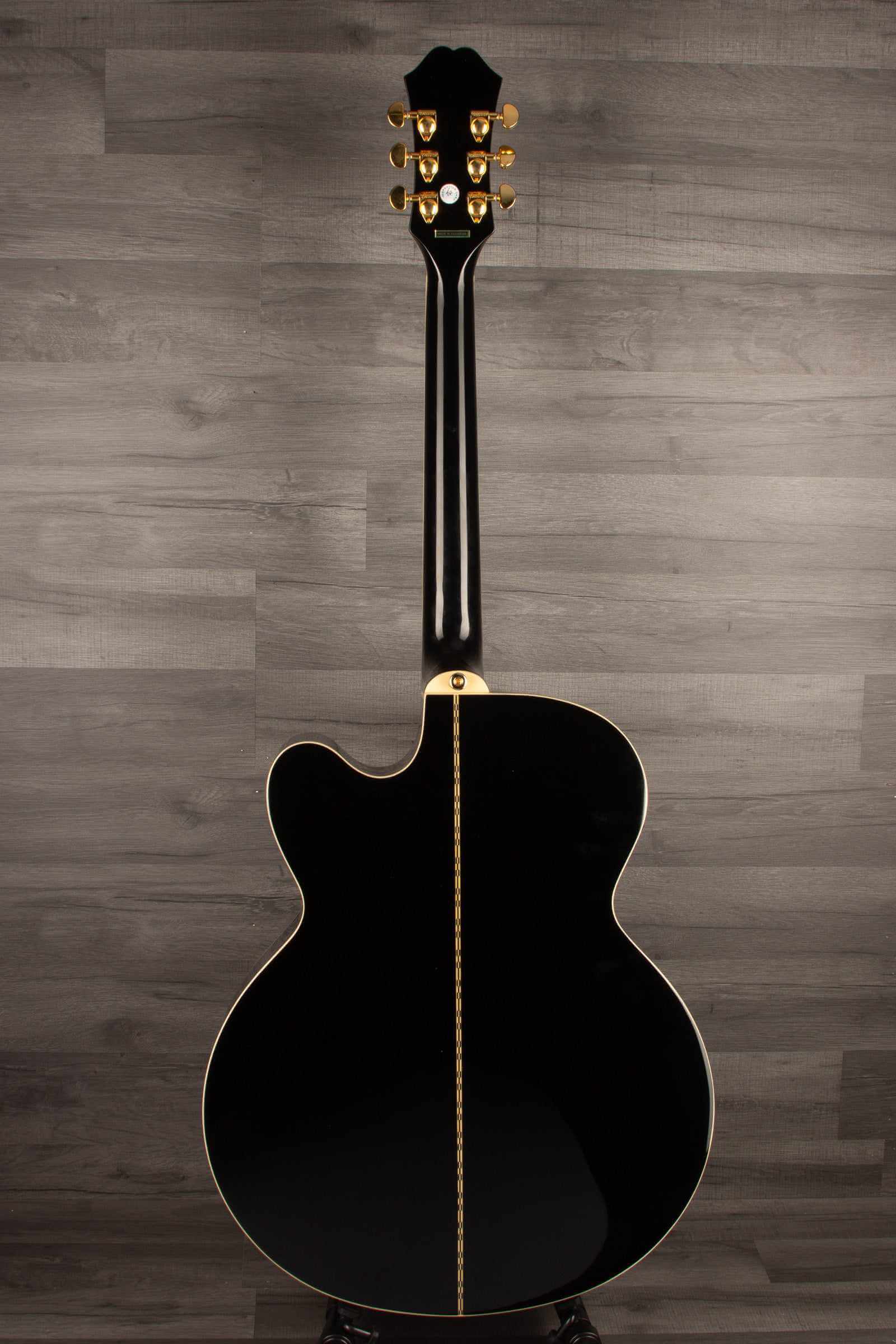Epiphone J200 EC Studio Solid Top, Fishman Sonitone - Black, Acoustic Guitar