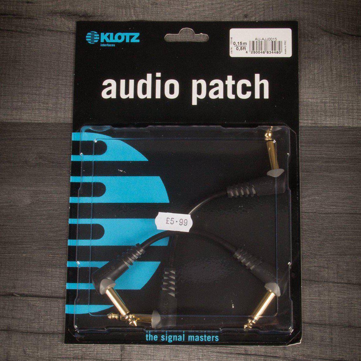Klotz Instrument Patch Cable, 0.15m x2 - MusicStreet
