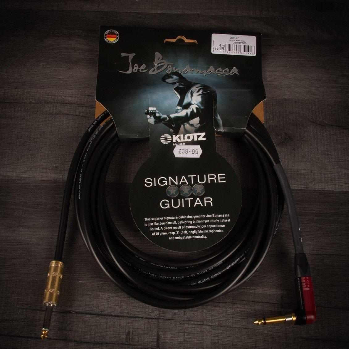 Klotz Joe Bonamassa Guitar Cable with Silent Plug (6m, Angled) Jack Cables