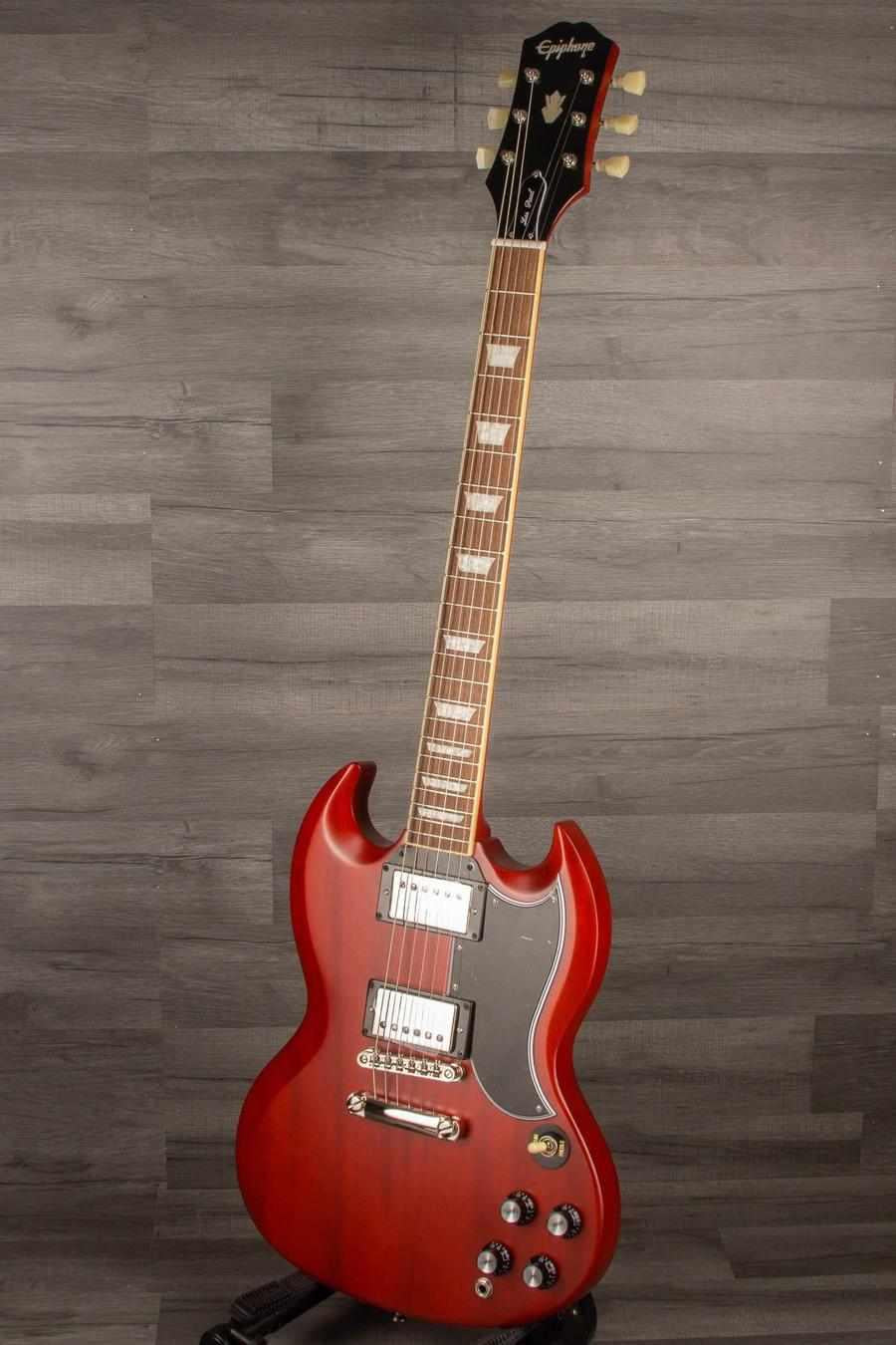 Epiphone 1961 Les Paul SG Standard Aged Cherry Electric Guitar (Includes Hard Case)