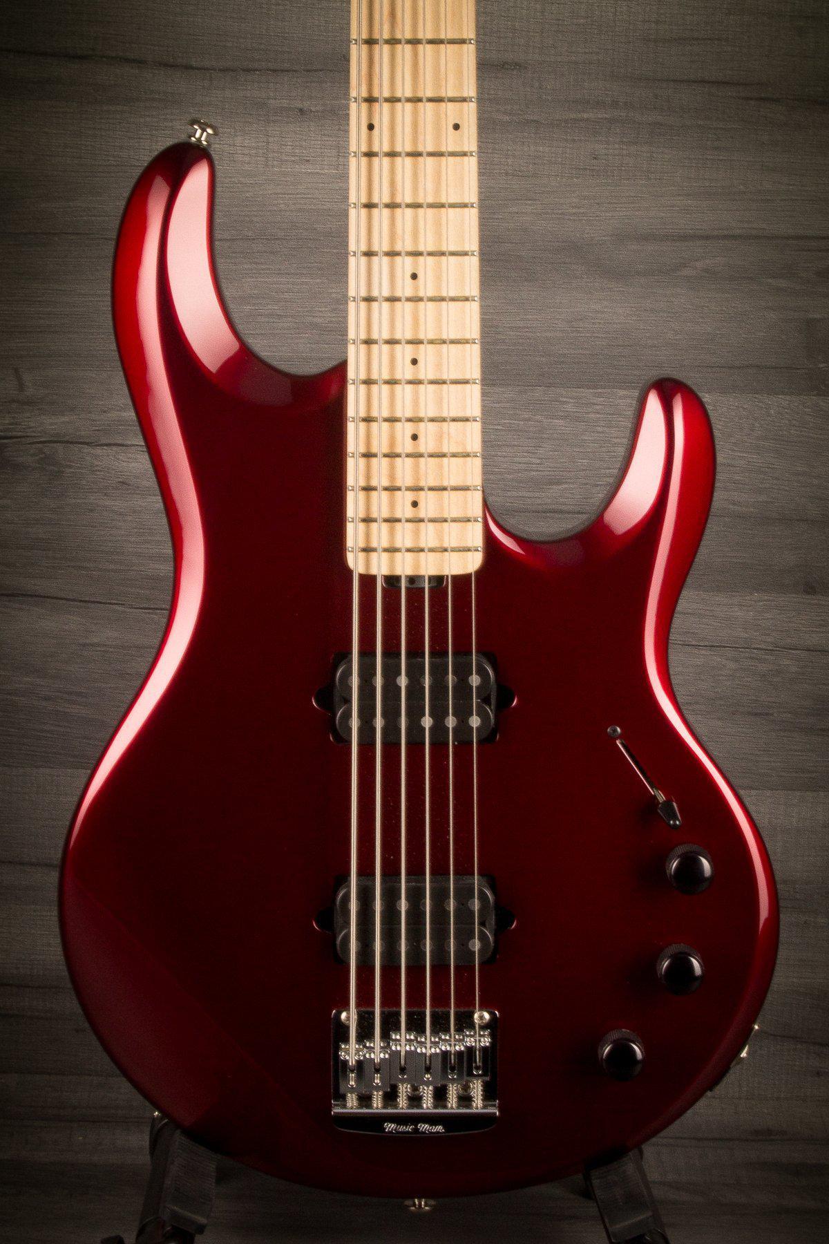 MusicMan Bass Guitar MusicMan Silhouette Bass 6, Maple Neck , Candy Red