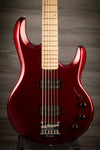 MusicMan Bass Guitar MusicMan Silhouette Bass 6, Maple Neck , Candy Red