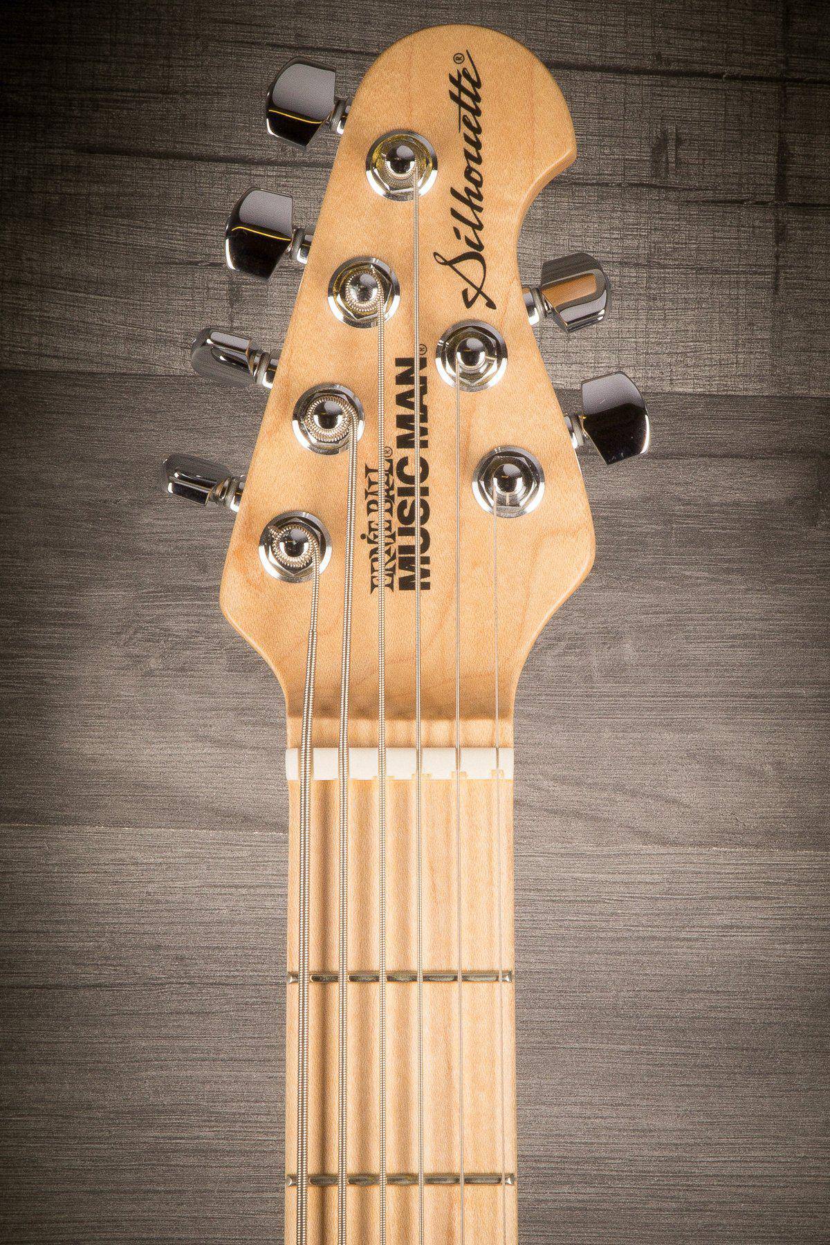 MusicMan Silhouette Bass 6, Maple Neck , Candy Red - MusicStreet