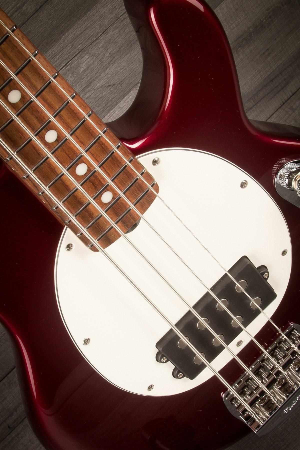 MusicMan StingRay Short Scale Bass Guitar - Raspberry Pearl