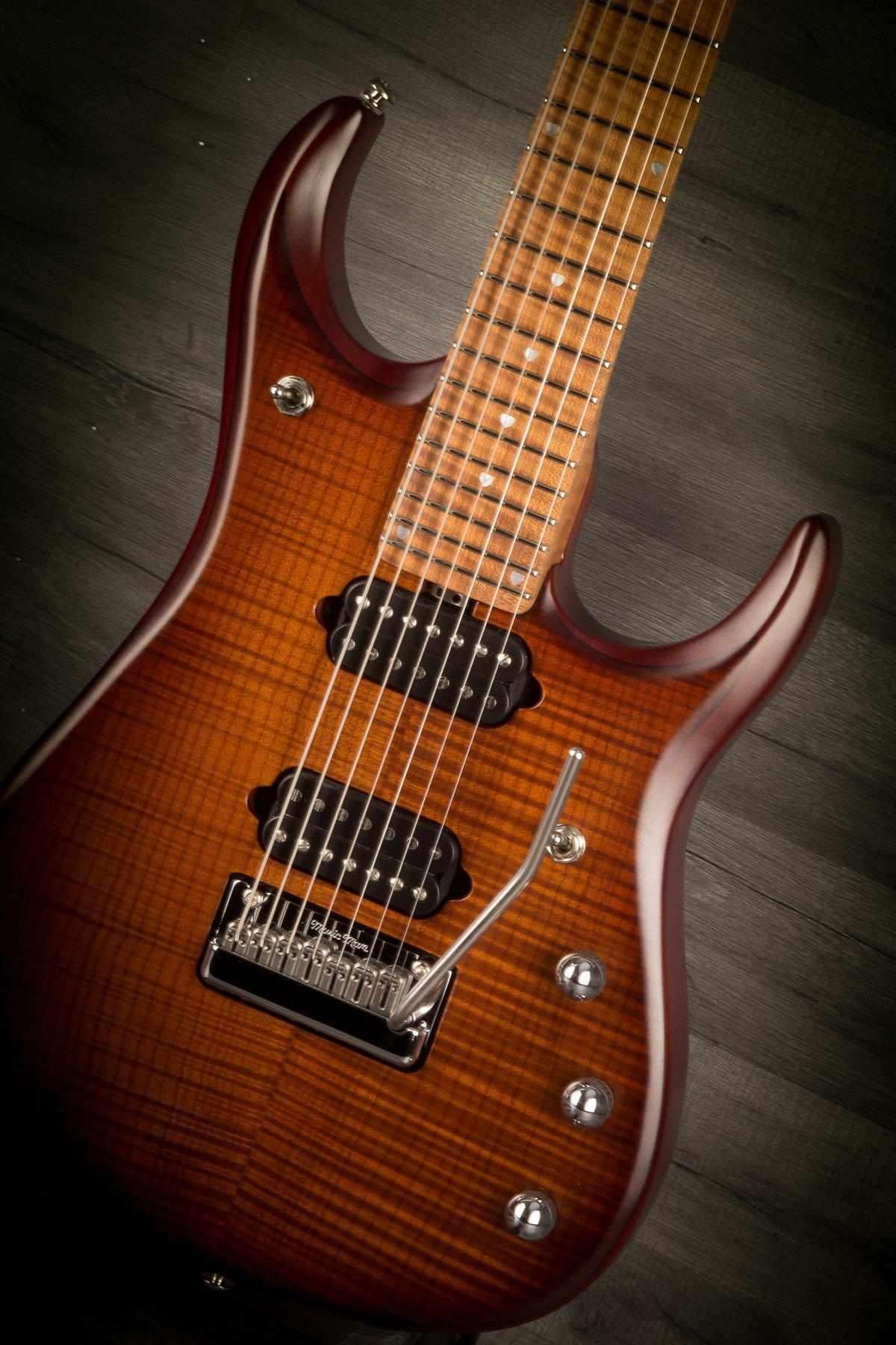 MusicMan JP15 7 String Sahara Burst Flame Maple