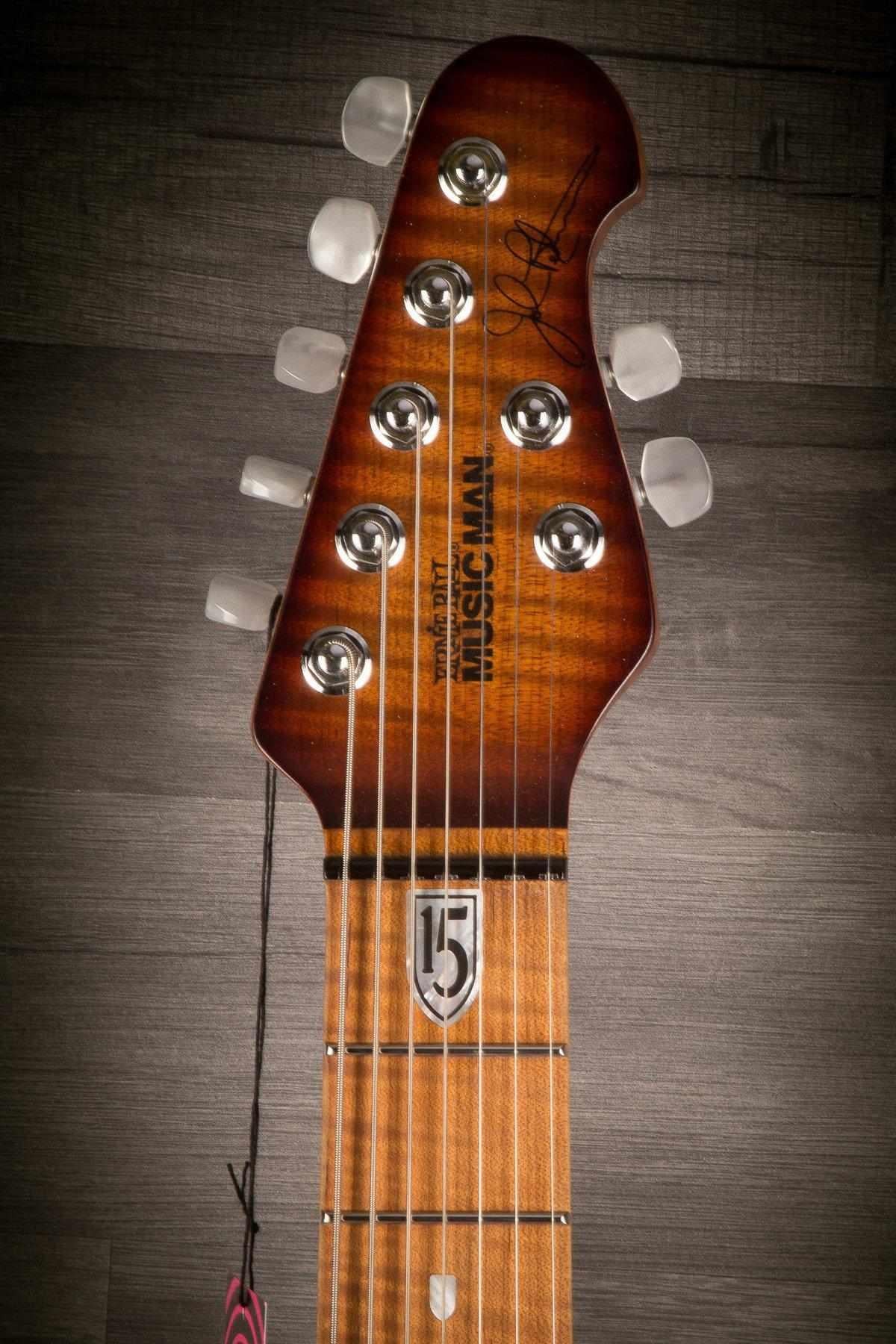 MusicMan JP15 7 String Sahara Burst Flame Maple