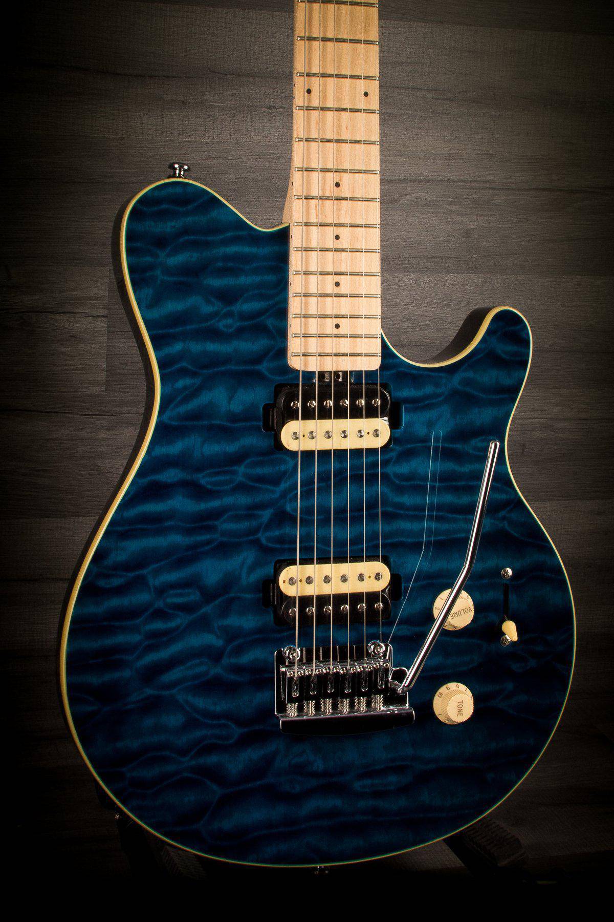 MusicMan Sterling SUB AX3 - Transparent Blue - MusicStreet