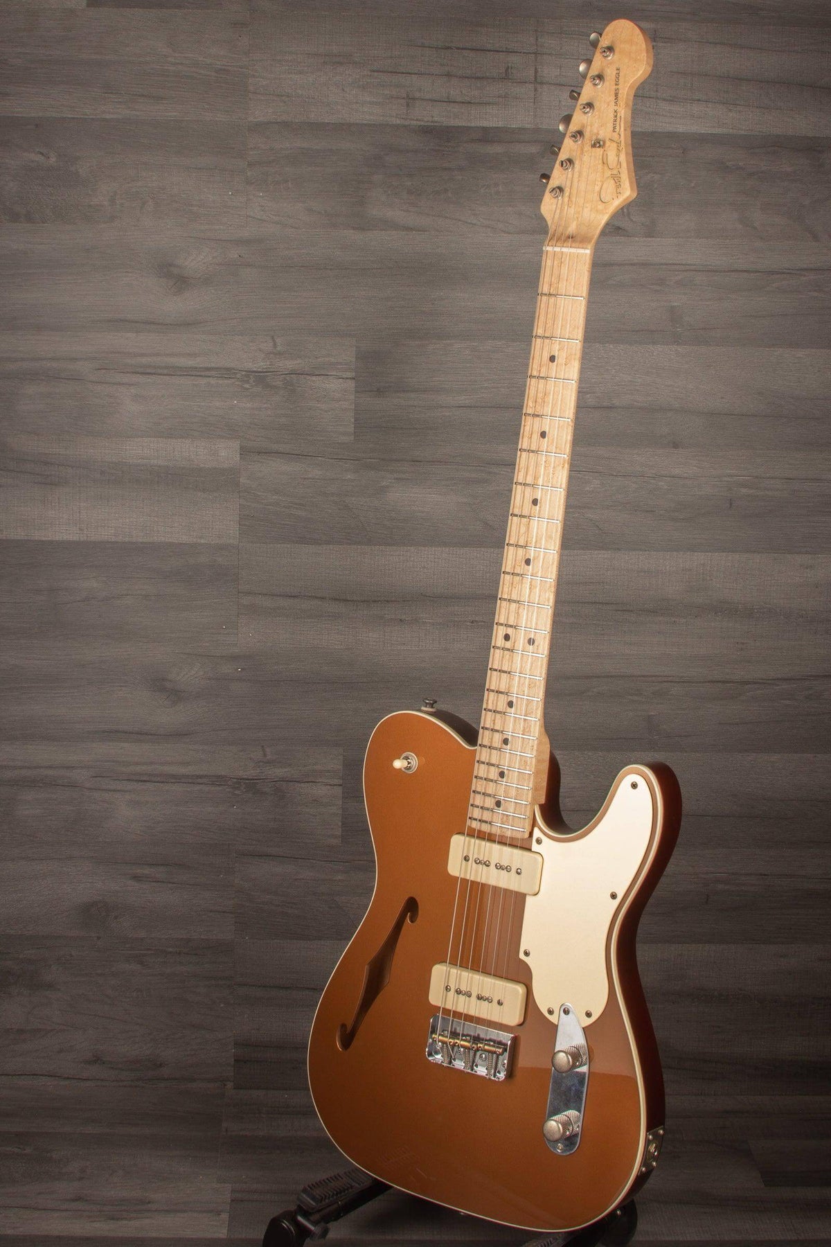Patrick James Eggle 'OZ Thinline Electric Guitar - Firemist Gold s#30948