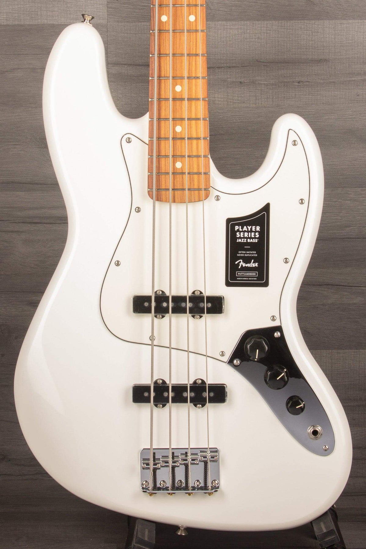 Fender Player Jazz Bass Guitar, Pau Ferro Fingerboard - Polar White