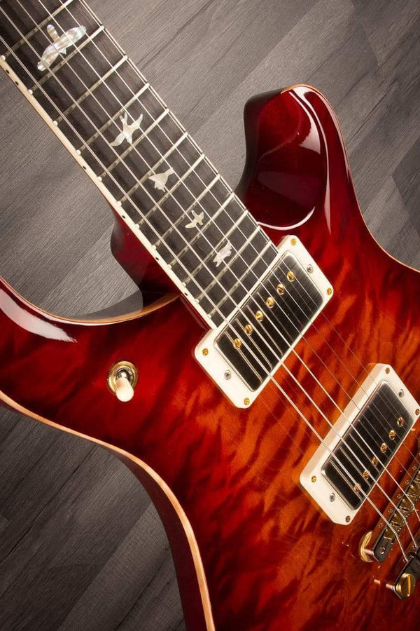 PRS 594 McCarty 10 Top Quilt - One Piece, Flamed Maple neck, Dark Cherry Sunburst s#0323340 - MusicStreet
