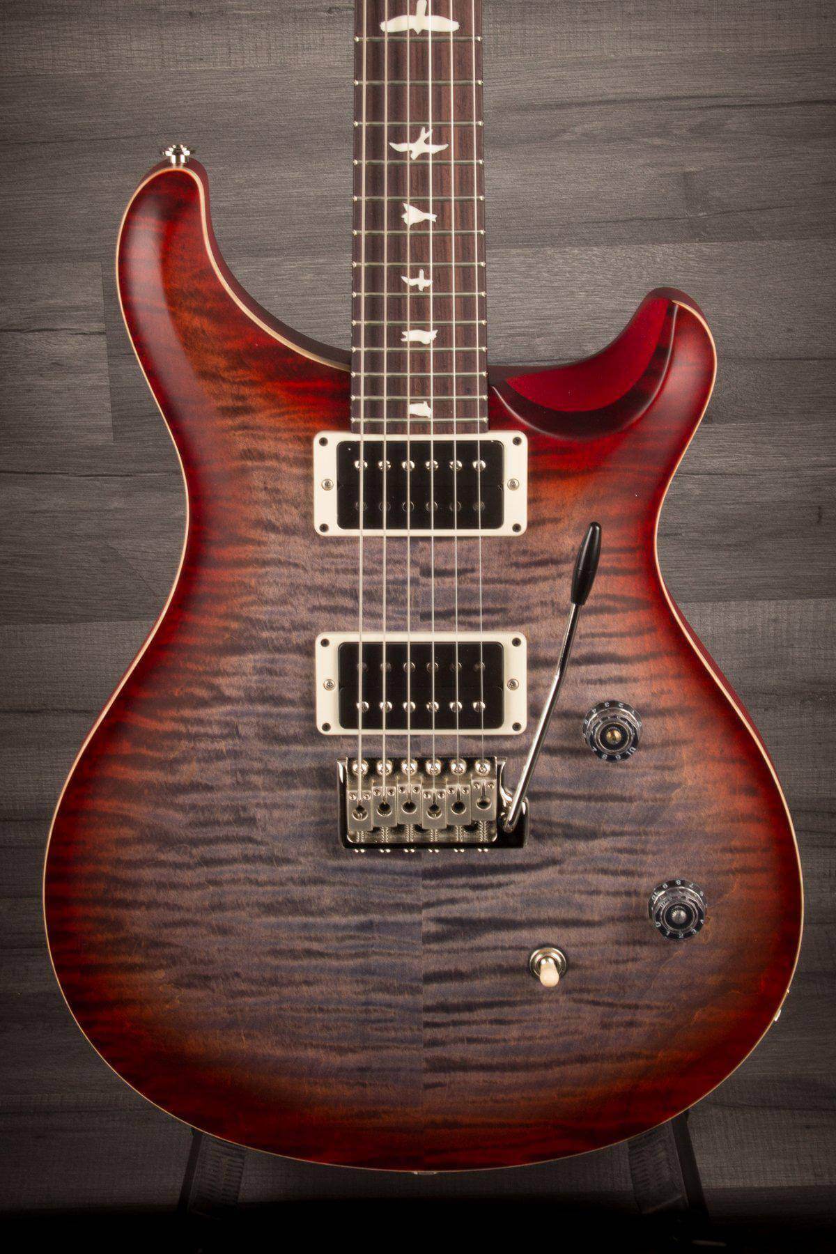 PRS CE24 Satin Faded Grey Cherry Burst #250473 - MusicStreet