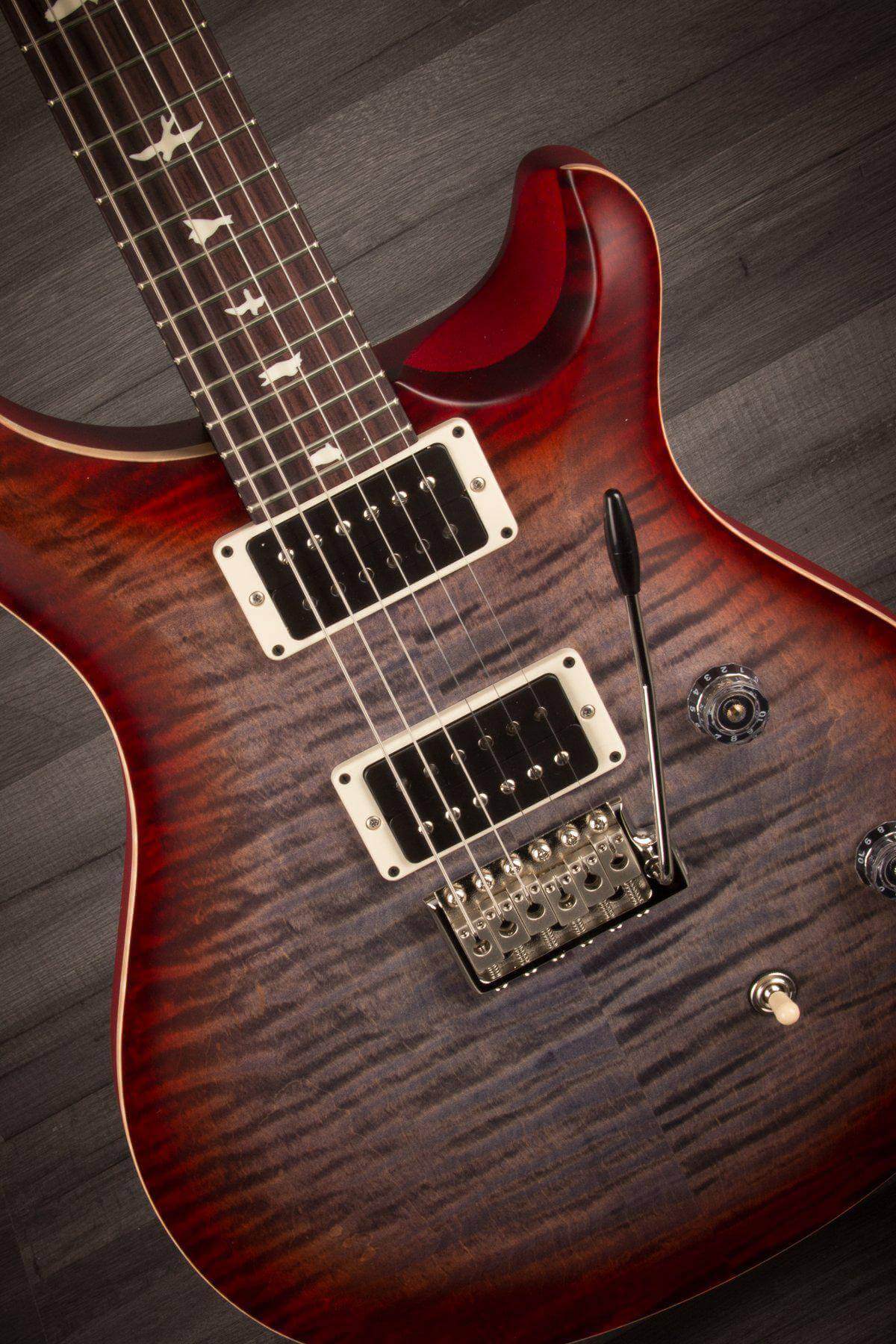 PRS CE24 Satin Faded Grey Cherry Burst #250473 - MusicStreet