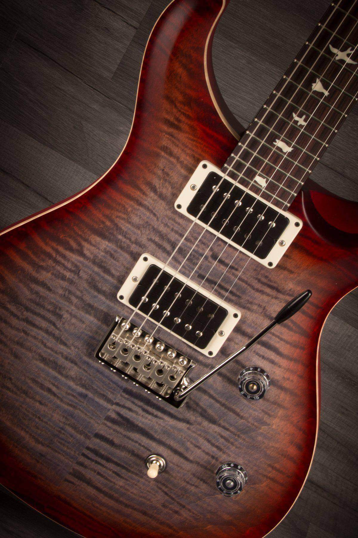 PRS CE24 Satin Faded Grey Cherry Burst #250473 - MusicStreet