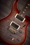 PRS CE24 Satin Faded Grey Cherry Burst #250473 - MusicStreet