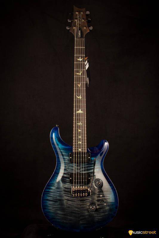 PRS Custom 24 Wood Library Charcoal Blueburst #236174 2017 - MusicStreet