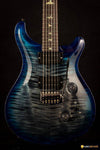PRS Custom 24 Wood Library Charcoal Blueburst #236174 2017 - MusicStreet